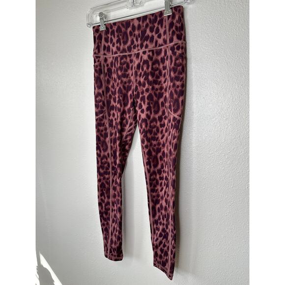 Victoria Secret Pink & Brown Leopard Print Pocketed Leggings 4 - Picture 2 of 9